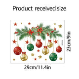 Xpoko Christmas Hanging Ball Toilet Stickers Xmas Star Balls Sticker Merry Christmas Home Toilet Decor Stickers Happy New Year 2025