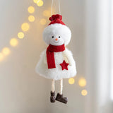 Xpoko Christmas Plush Doll Cloth Santa Claus Snowman Elk Hanging Pendant Merry Christmas Tree Decorations For Home Xmas Ornaments Noel