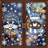 Xpoko Christmas Wall Sticker Snowflake Noel Bell Elk Xmas Wreath Socks Window Glass Electrostatic Stickers Merry Christmas Decor 2024