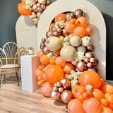 Orange Balloon Arch Garland Kit Orange Latex Ballon Happy Kid Birthday Party Baby Shower Wedding Bridal Shower Decoration Globos