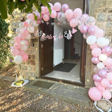 106Pcs Light Pink White Balloon Arch Garland Kit Pastel Baby Pink Latex Balloon Decor Girl Birthday Party Baby Shower Decoration