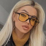 Xpoko Luxury Oversized Square Sunglasses Women Brand Designer Fashion Sun Glasses Female Big Frame Retro Hip Hop Outdoor Oculos De Sol