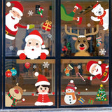 Christmas Window Stickers Merry Christmas Decorations for Home 2024 Christmas Wall Sticker Kids Room New Year Decoration 2025