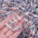 Xpoko Resin Figurine Capsule Charm for DIY Jewelry Earrings Keychain Accessories