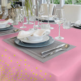 Plastic Rectangle Tablecloths Black Gold Dot Disposable Tablecloth Wedding Bridal Shower Party Table Covers Decorations Birthday