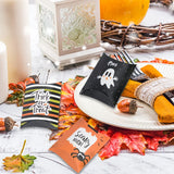 Xpoko 20/10pcs Halloween Pillow Candy Gift Box Pumpkin Cookie Sweet Packaging Bag Halloween Party Decor Supplies Kids Trick or Treat