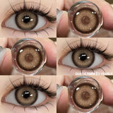 Xpoko Colored Contact Lenses 1pair Natural Eye Lens Blue Eye Lenses Brown Lenses Gray Pupils Cosmetic Green Contacts