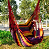 Xpoko 1pc Outdoor Hammock Chair Canvas Leisure Swing Chair No Pillow Or Cushion Dormitory Hammock Swing Rocking Chair(With Storage Bag