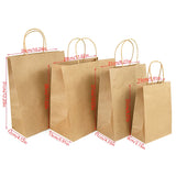 Xpoko 5Pcs Large Kraft Paper Gift Bags Vegetable Fruit Candy Packing Bag Birthday Wedding Gift For Guest Home Storage Supplies