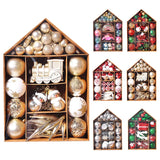 Xpoko Christmas Tree Balls Ornaments Set 70pcs Big Ball Snowflake Star Xmas Tree Hanging Pendant Noel Navidad Home Decoration New Year