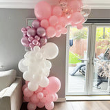 106Pcs Light Pink White Balloon Arch Garland Kit Pastel Baby Pink Latex Balloon Decor Girl Birthday Party Baby Shower Decoration