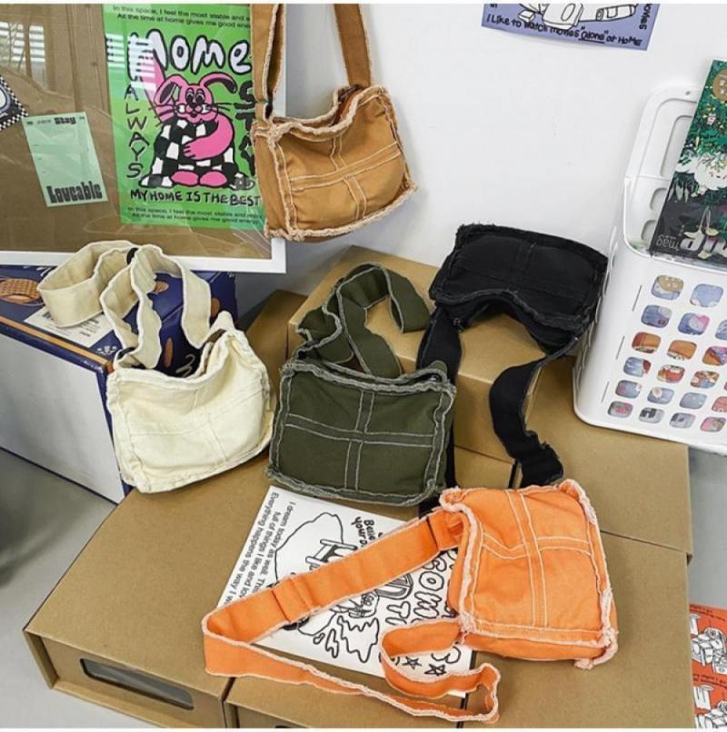 Xpoko Women's Vintage Shoulder Bag Small Handbag Retro Canvas Simple Travel Messenger Crossbody Female Tote Bags for Women 2023 New