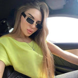 Xpoko Fashion Square Sunglasses Women Brand Designer Retro Punk Sun Glasses Female Rectangle Black Vintage Mirror Gafas De Sol
