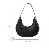 Xpoko Fashion Luxury Design PU Leather Shoulder Bag Women Small Clutch Handbag Purse Female Underarm Bag Travel Totes