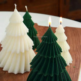 Xpoko 3D Christmas Tree Candle Silicone Mold DIY Christmas Candle Making Kit Handmade Soap Plaster Resin Baking Tools Holiday Gifts