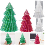 Xpoko 3D Christmas Tree Candle Silicone Mold DIY Christmas Candle Making Kit Handmade Soap Plaster Resin Baking Tools Holiday Gifts