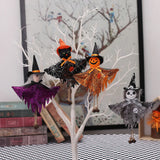 Xpoko Halloween Decorations Doll Bar Decor Pumpkin Ghost Witch Pendant Scary Halloween Kids Gift Halloween Party Decoration for Home