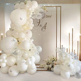 Xpoko Christmas Pure White Balloon Garland Arch Kit Transparent Latex Baloon Wedding Birthday Party Decoration Kids Baby Shower Ballons