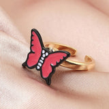 Xpoko Christmas Gifts Spinner Butterfly Anxiety Ring