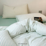 Xpoko Scandinavian Retro Stripes Bedding Set