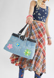 Xpoko Weirdcore Belted Denim Handbag