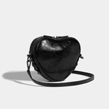 Xpoko Y2K Grunge Belted Heart Shaped Bag