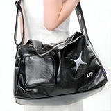 Xpoko Y2K Star Faux Leather Bag