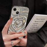 Xpoko Y2k Wavy Heart iPhone Case