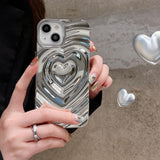 Xpoko Y2k Wavy Heart iPhone Case