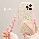 Xpoko Wavy Flower Bunny Phone Case Christmas Thanksgiving gifts