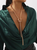 Xpoko Chains Knot Tasseled Necklaces Accessories