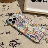 Xpoko Retro Oil Painting Floral Skull Phone Case