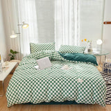 Xpoko Small Checker Bedding Duvet Cover Set