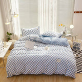 Xpoko Small Checker Bedding Duvet Cover Set