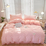 Xpoko Small Checker Bedding Duvet Cover Set