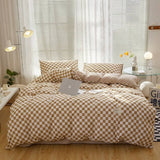 Xpoko Small Checker Bedding Duvet Cover Set