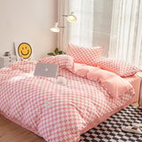 Xpoko Small Checker Bedding Duvet Cover Set