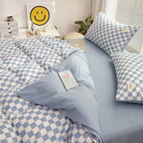 Xpoko Small Checker Bedding Duvet Cover Set