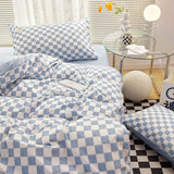 Xpoko Small Checker Bedding Duvet Cover Set