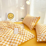 Xpoko Small Checker Bedding Duvet Cover Set