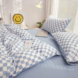 Xpoko Small Checker Bedding Duvet Cover Set