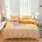 Xpoko Small Checker Bedding Duvet Cover Set