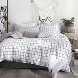 Xpoko Plain Grid Bedding Set