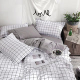 Xpoko Plain Grid Bedding Set