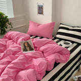 Xpoko Aesthetic Pink Series Bedding Set