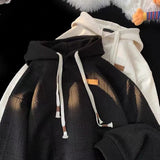 Xpoko Waffle sweatshirts for men and women in spring and autumn new fashion brand couples loose tops students autumn hooded jackets