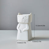 Xpoko Nordic Playful Cat Ceramic Vase