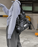 Xpoko Rose Live2025 Spring Underarm Bag Female  Design Pleated Large Capaci Commuter All-Match Tote Bag