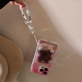 Xpoko Pink and Purple Smudged Bear Phone Case