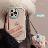 Xpoko Puppy Plush Lanyard Phone Case